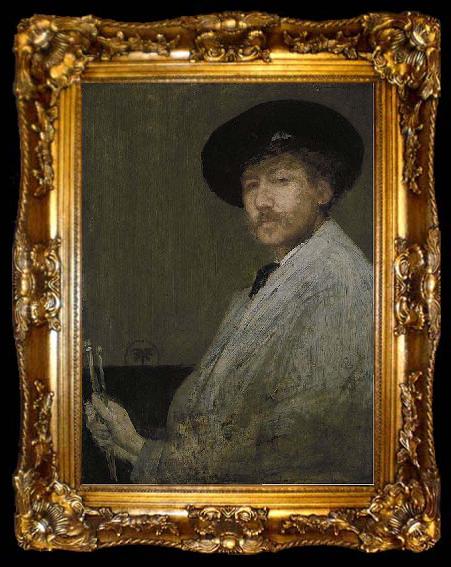 framed  James Abbott Mcneill Whistler Arrangement in Gray Portrait of the Painter, ta009-2